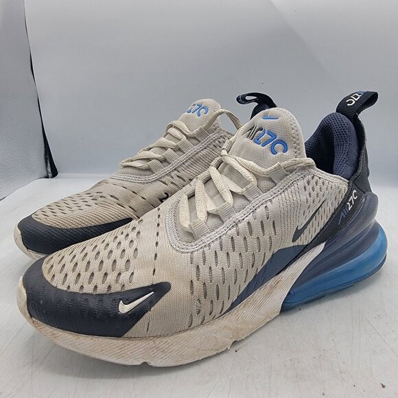 Nike Air Max 270 GS Womens 5.5 Football Grey Thunder Blue Sneaker Shoe 943345-03 - Picture 3 of 15